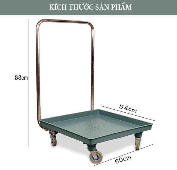 Kích thước xe đẩy khay rack