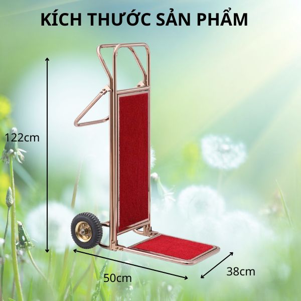 Kích thước xe chở vali, vận chuyển hành lý