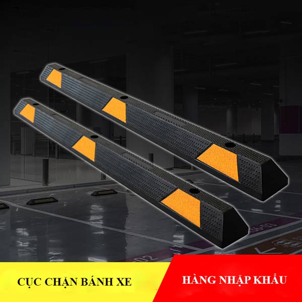 Thanh chặn lùi định vị bánh xe bằng cao su