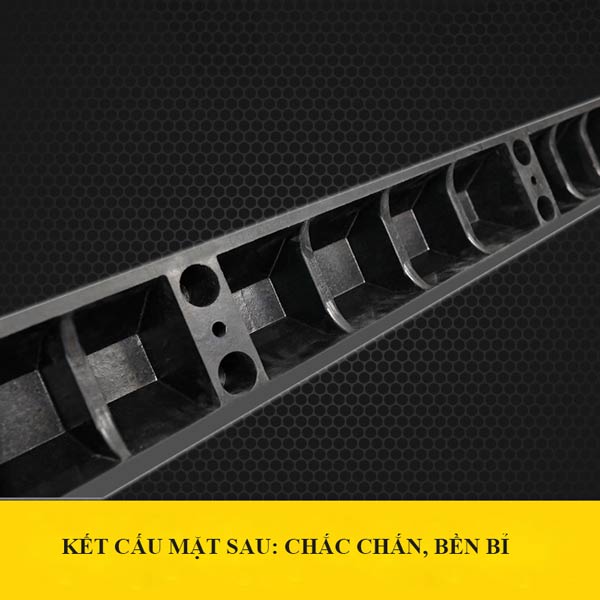 Kết cấu mặt sau của cục chặn bánh xe