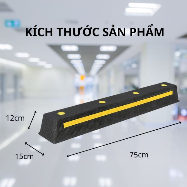 Kích thước cục canh bánh xe cao su 75cm