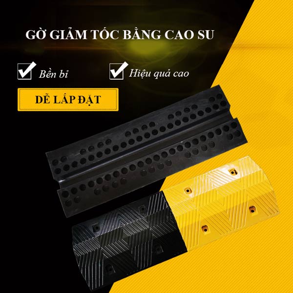 Mặt trước và mặt sau của gờ giảm tốc