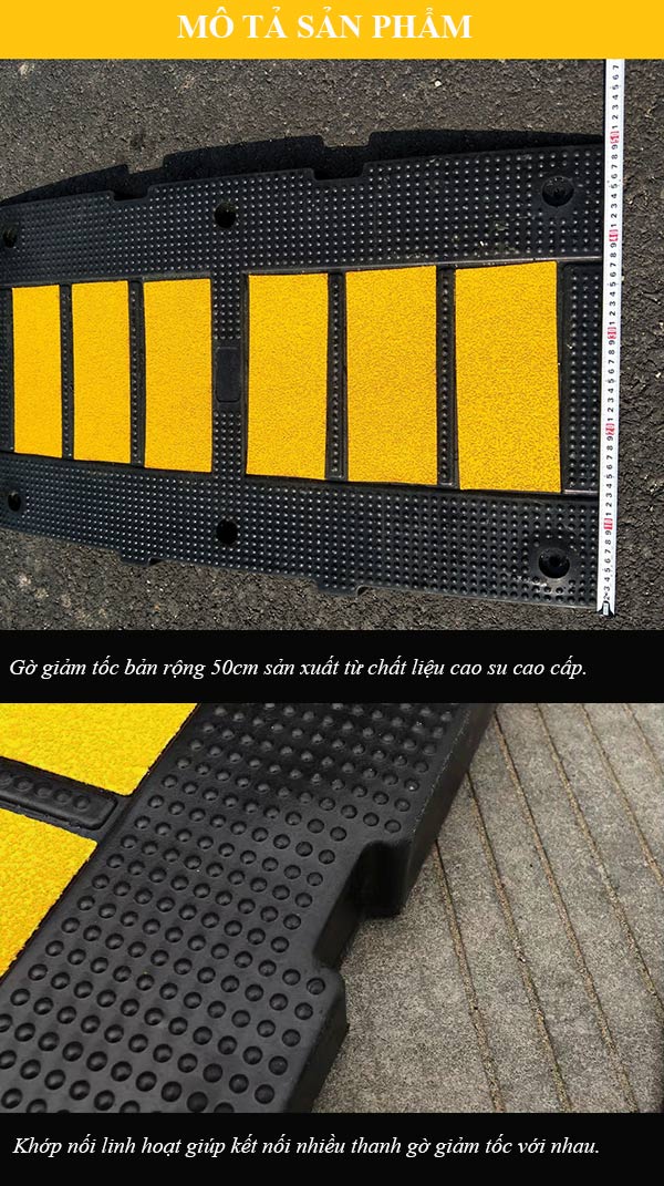 Đặc điểm chi tiết của gờ giảm tốc độ gắn băng phản quang