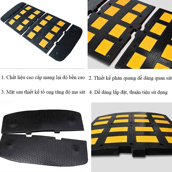 Khám phá đặc điểm thiết kế gờ cao su giảm tốc độ