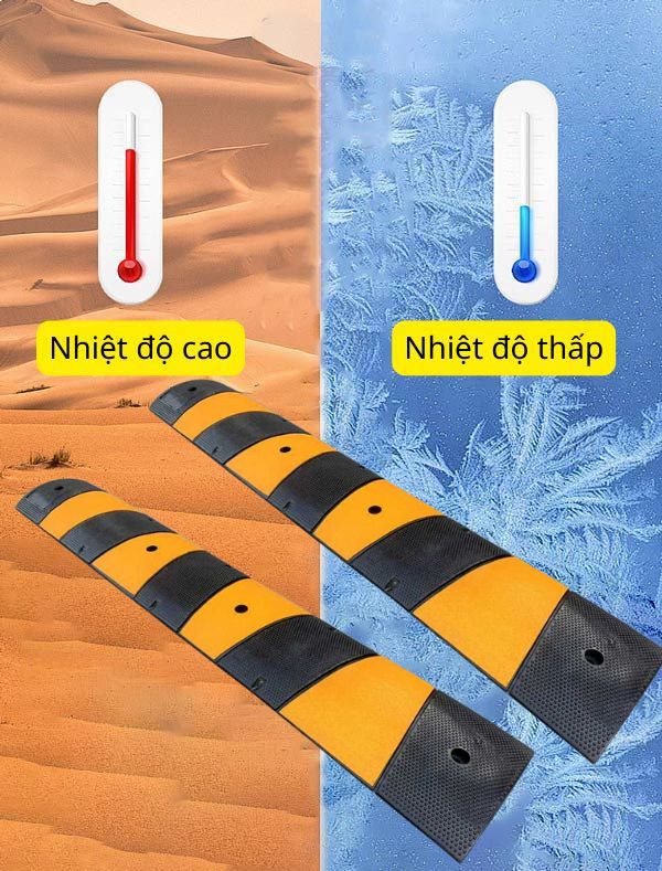 Gờ giảm tốc sản xuất từ cao su chịu được mọi nhiệt độ thời tiết