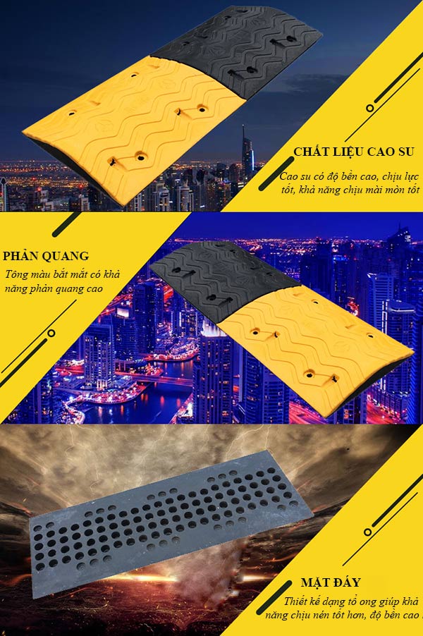 Chi tiết đặc điểm gồ giảm tốc phản quang