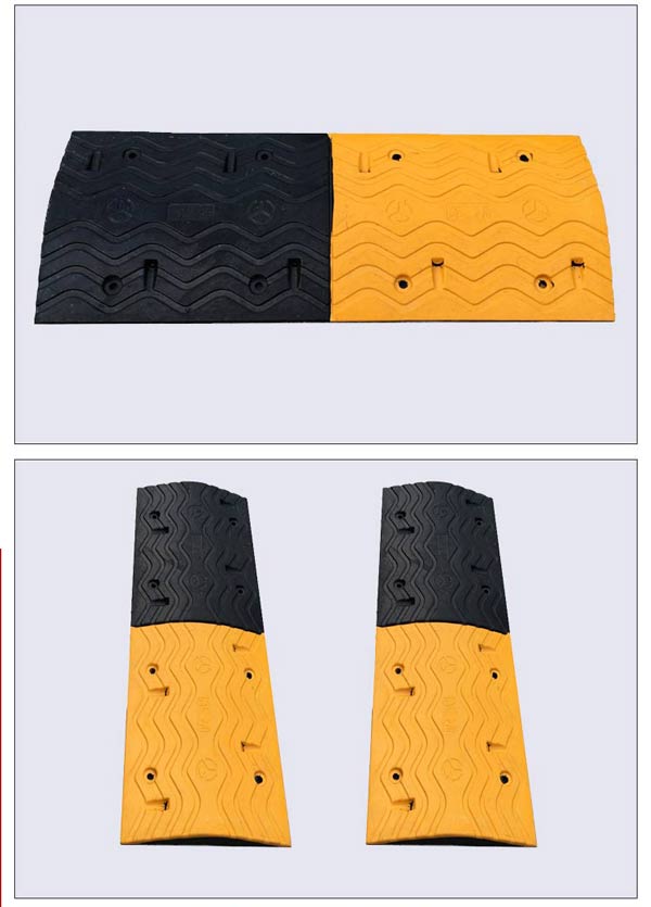 Thiết kế gồ giảm tốc nổi bật với 2 màu đen - vàng