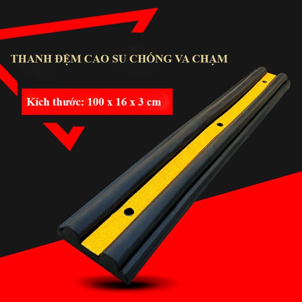 Mẫu len tường cao su màu đen - vàng kích thước 1m