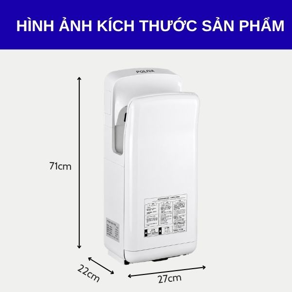 Kích thước máy hơ tay 200W