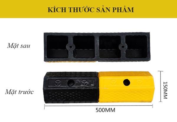 Chi tiết kích thước cao su chặn lùi xe hơi, ô tô
