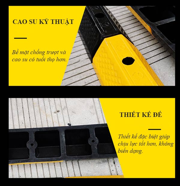 Đặc điểm của Thanh chặn bánh xe phản quang