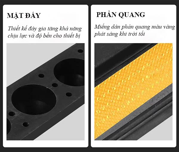 Đặc điểm của thanh cao su chặn lùi bánh xe