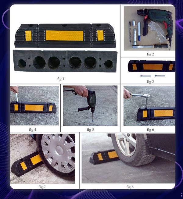 Quy trình lắp đặt thanh chặn bánh xe khá đơn giản