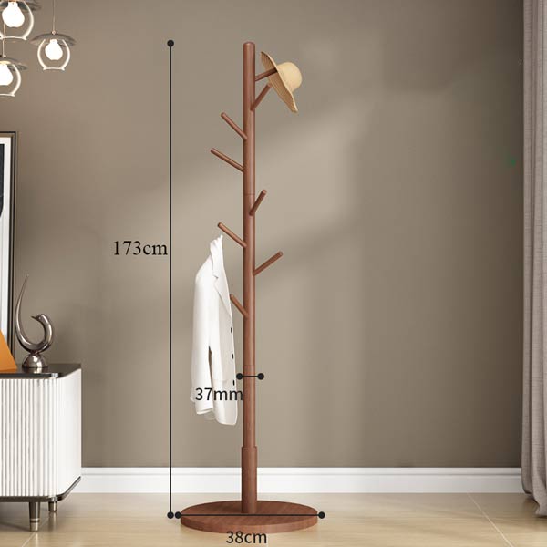 Cây treo quần áo màu nâu đỏ