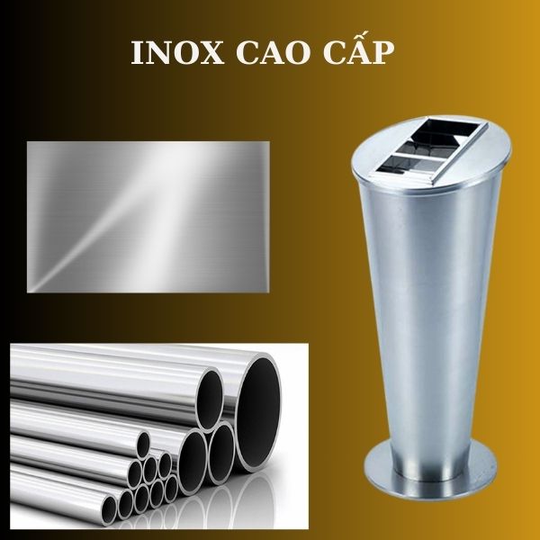 Inox 201 là chất liệu chính cấu thành thùng rác