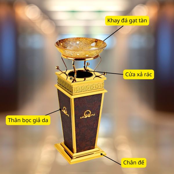 Thùng rác thiết kế sang trọng và tiện dụng