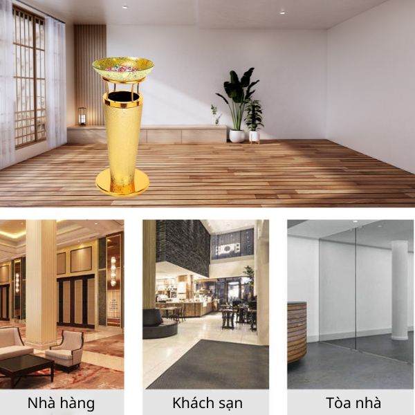 Thùng rác đẹp làm sang trọng nhiều không gian sử dụng