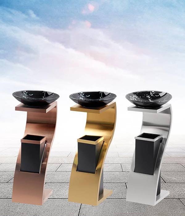 Địa chỉ bán thùng rác inox gạt tàn hình chữ Z cao cấp