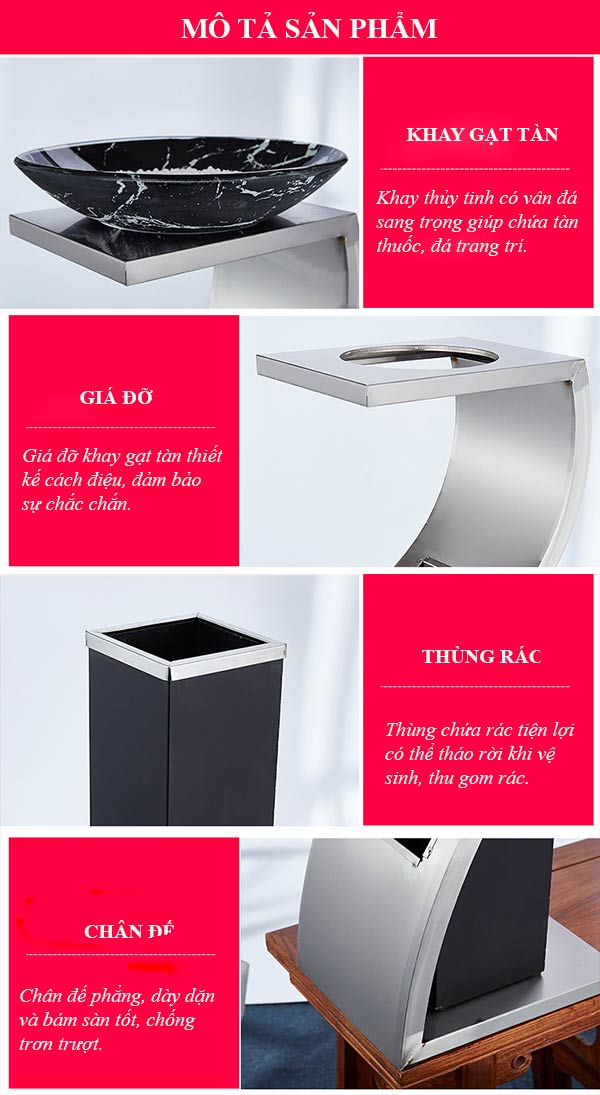 Chi tiết từng đặc điểm của thùng rác chữ Z