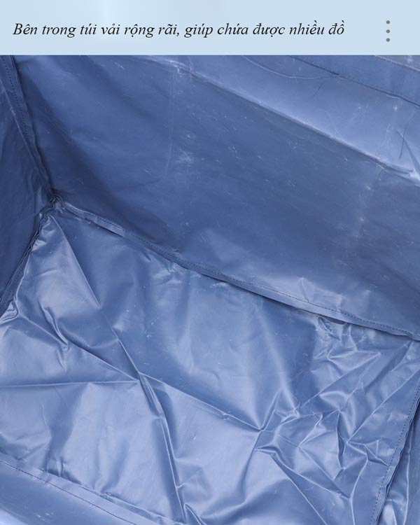 Mặt trong của túi vải, dày dặn và chống thấm nước