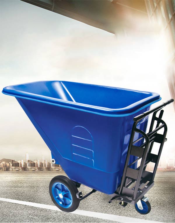 Xe đẩy rác bằng nhựa loại 350L tiện dụng