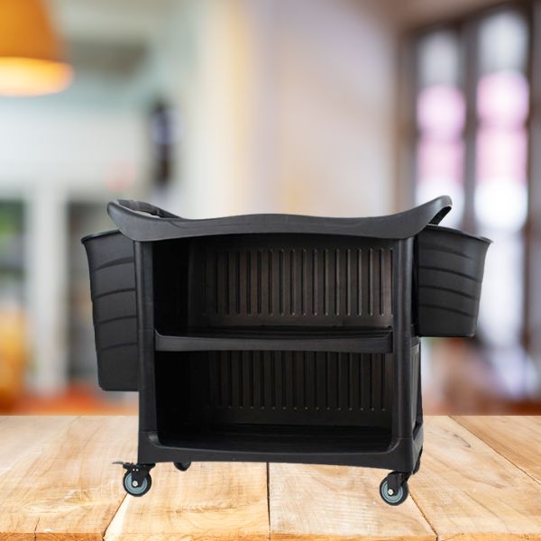 Mẫu xe phục vụ bàn 3 tầng bằng nhựa đa năng