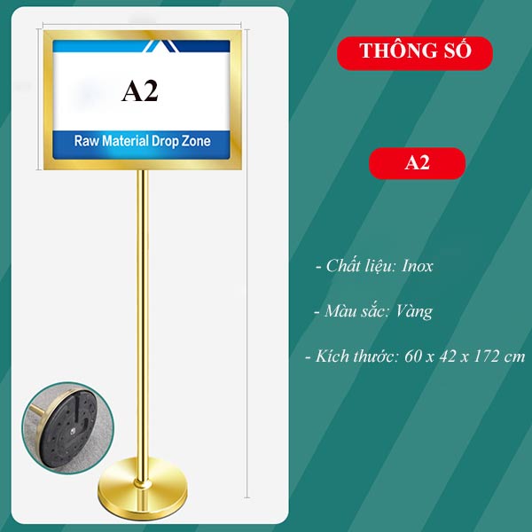 Kích thước bảng menu 2 mặt cỡ A2