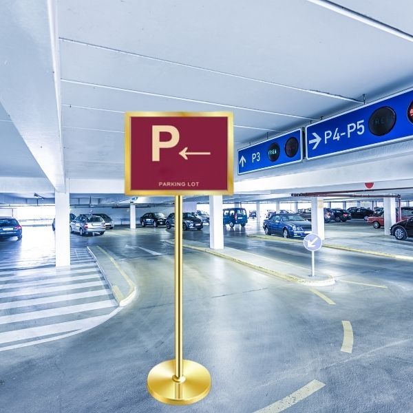 Bảng menu mặt thẳng bằng inox mạ vàng