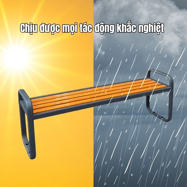 Ghế băng dài không tựa có thể chịu được thời tiết khắc nghiệt