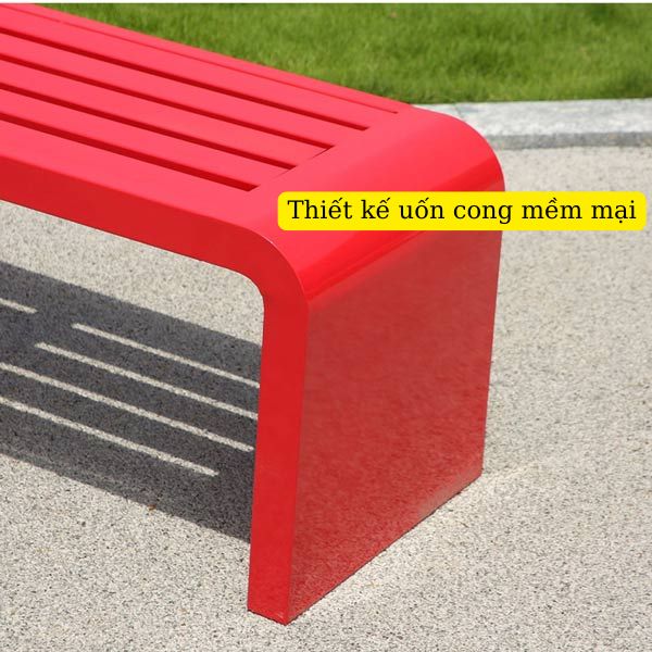 Thiết kế uốn cong của ghế băng công viên