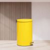 Thùng rác inox đạp chân màu vàng