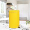 Thùng rác inox sơn vàng đạp chân