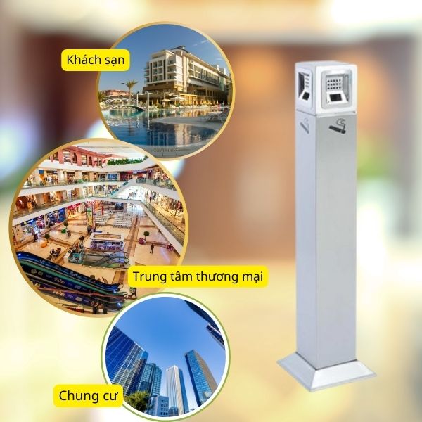 Trụ gạt tàn có tính ứng dụng cao