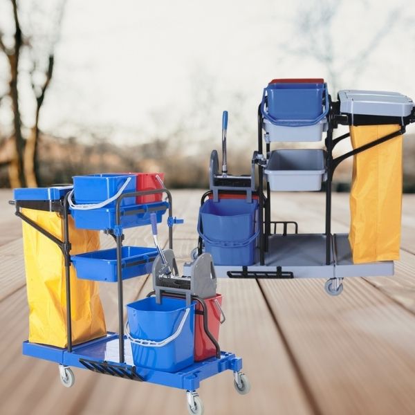 Mẫu xe dọn vệ sinh đa năng có 2 màu để bạn lựa chọn