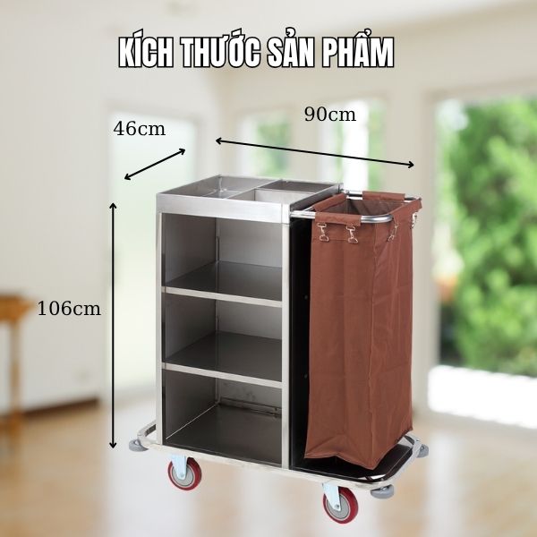 Kích thước xe trolley làm buồng
