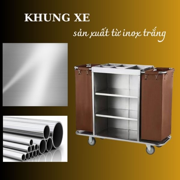 Mẫu xe làm buồng có phần khung làm bằng inox