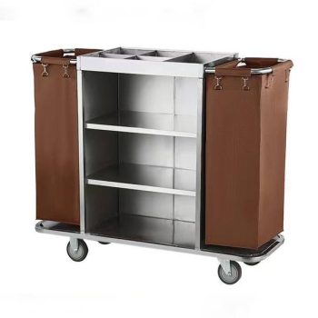 Xe trolley dọn phòng khung inox