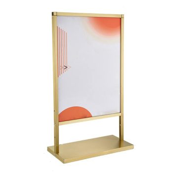 Bảng Standee quảng cáo inox vàng