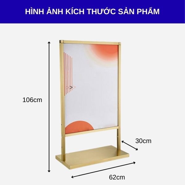 Tham khảo nhanh kích thước Standee quảng cáo bằng inox