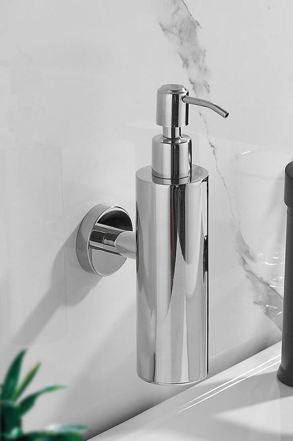 Mẫu bình đựng dầu gội, sữa tắm bằng inox