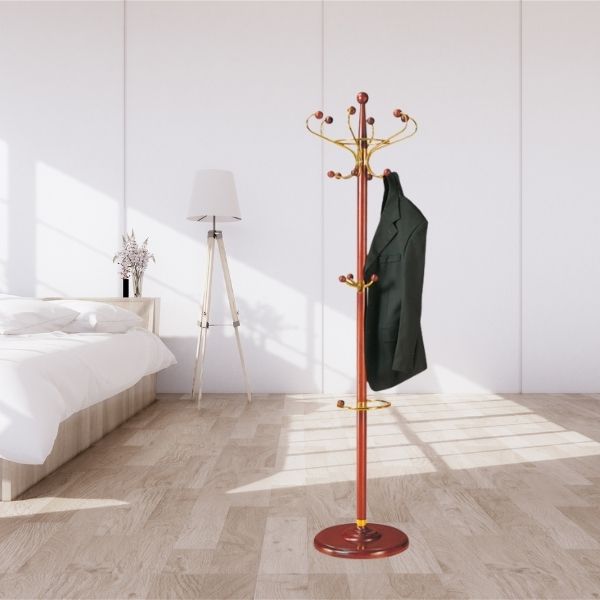 Cây treo quần áo đứng bằng gỗ kết hợp inox
