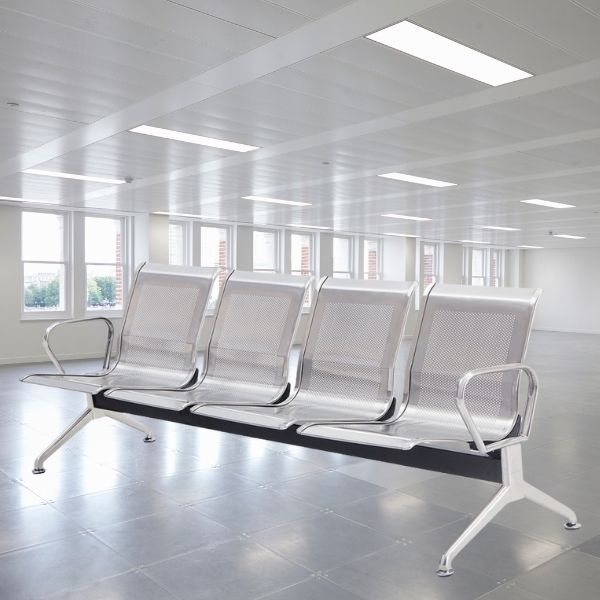 Ghế băng chờ bằng inox kết cấu 4 chỗ ngồi