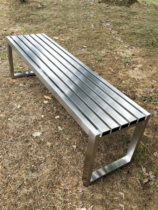 Ghế công viên băng dài sản xuất hoàn toàn bằng inox 304