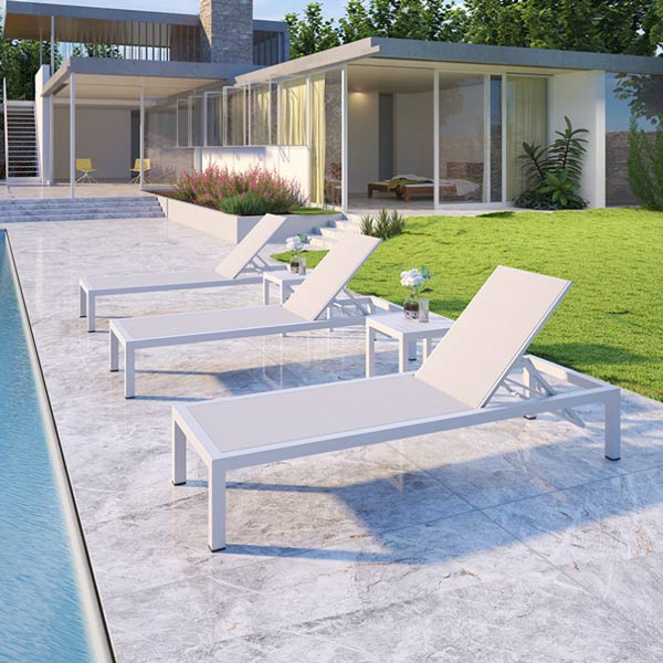 Ghế phơi nắng tại bể bơi thiết kế đẹp