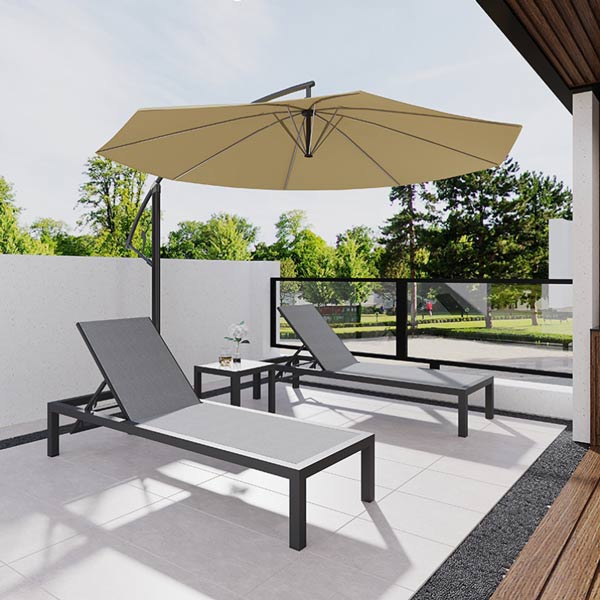 Kết hợp sử dụng dùng ô che nắng tạo không gian nghỉ dưỡng lý tưởng