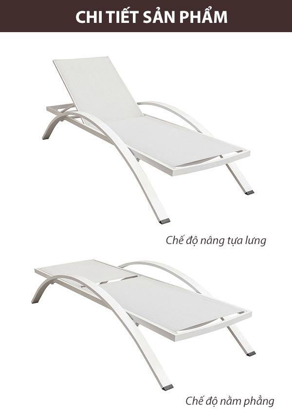 Kích thước ghế rộng rãi thoải mái 1 người sử dụng