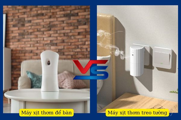 Chon mua loại máy xịt phòng tự động gắn tường hay đặt bàn?