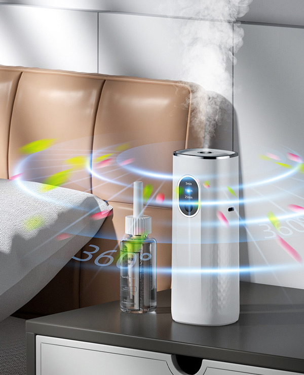 Máy xịt tự động mùi thơm đặt bàn tiện lợi hơn khi thay đổi nhiều vị trí sử dụng