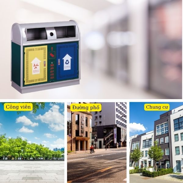 Thùng phân loại rác phù hợp cho nhiều không gian