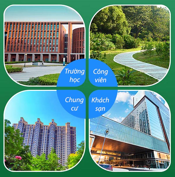 Mẫu thùng rác phù hợp với nhiều không gian xanh